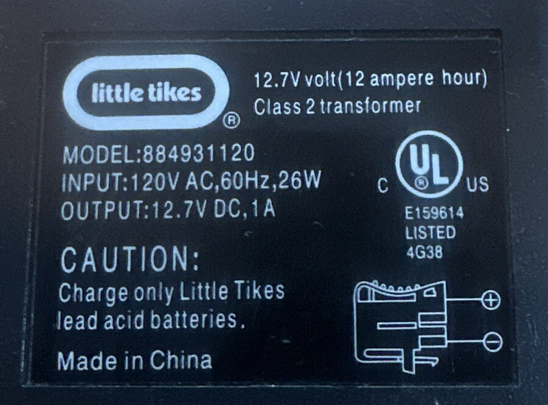 Little Tikes 12.7V Class 2 Battery Charger for Hummer H2 Toy Cars and Trucks Model 884931120 Magic Cars 1