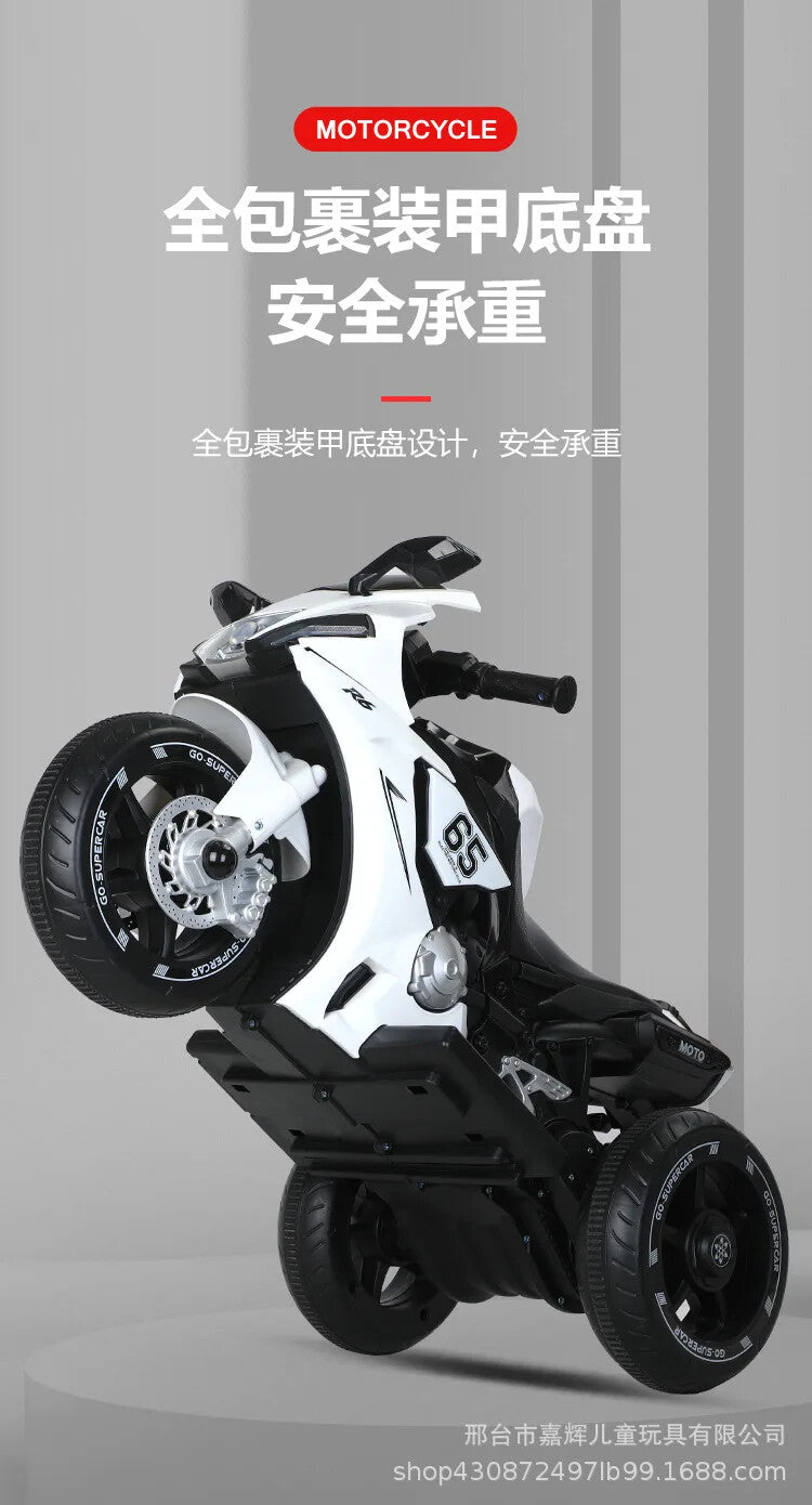 Children's Large Dual Drive Ride-On Remote Control Motorcycle, Supports up to 50KG Magic Cars 17