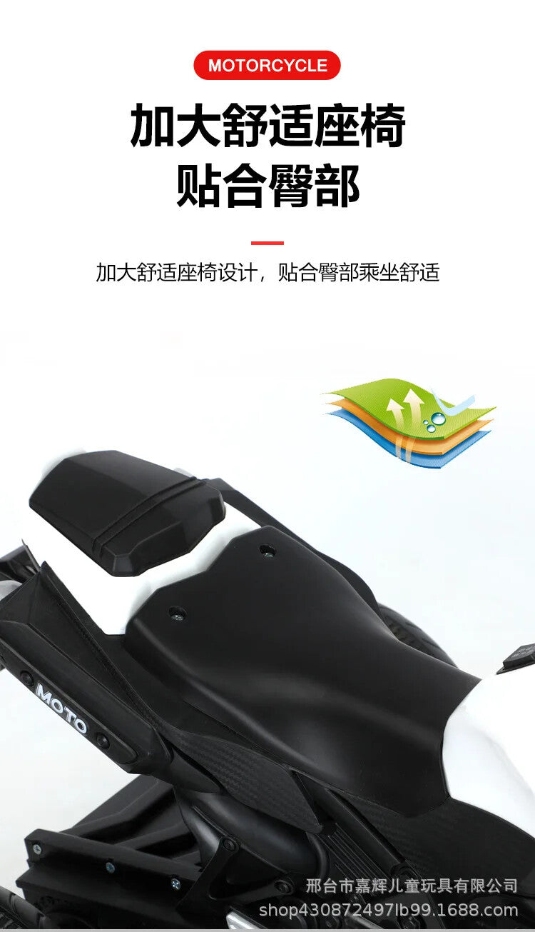 Children's Large Dual Drive Ride-On Remote Control Motorcycle, Supports up to 50KG Magic Cars 18
