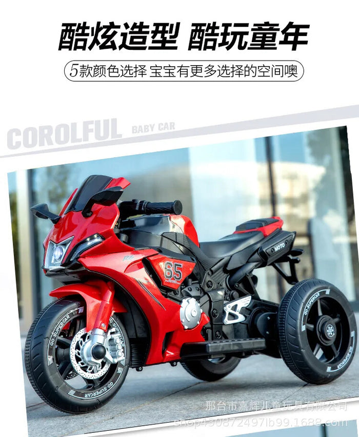 ゆう Children's Large Dual Drive Ride-On Remote Control Motorcycle, Support
