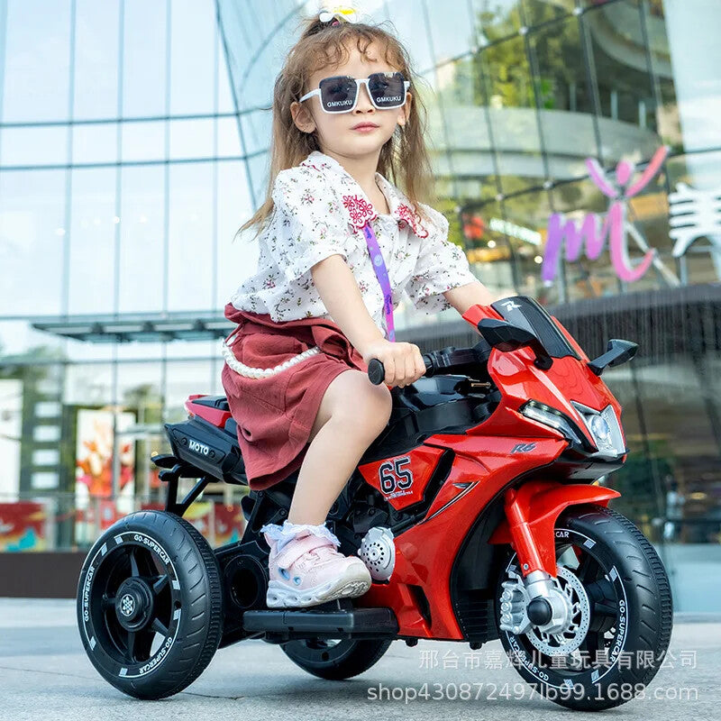 Children's Large Dual Drive Ride-On Remote Control Motorcycle, Supports up to 50KG Magic Cars 3