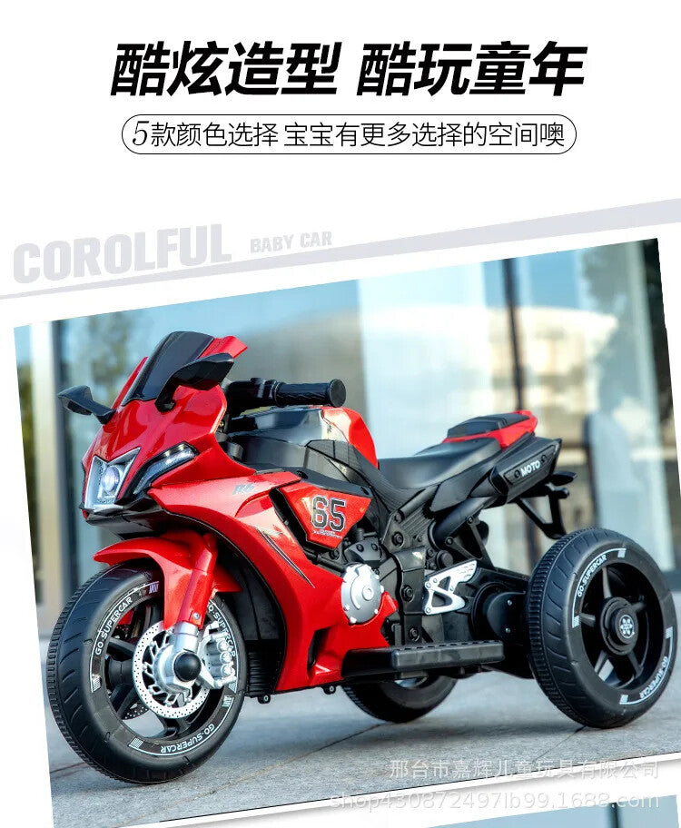 50KG Capacity Children's Dual Drive Large Ride-On Remote Controlled Toy Motorcycle Magic Cars 20