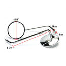 Long Stem Chrome Scooter Mirror Set for Universal 8mm - image 2