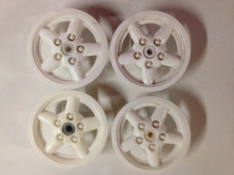 Set of 4 and 5-Spoke White Jeep Power Wheels Hub Caps Magic Cars Variant 0