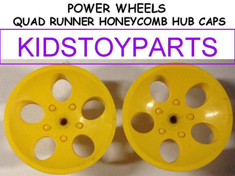 Honeycomb Power Wheels Quad Runner Yellow Hub Caps Set of 4 Magic Cars 0