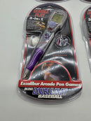 Set of 8 Classic 2-in-1 Baseball LCD Electronic Handheld Game Pens Magic Cars 1