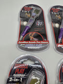 Set of 8 Classic 2-in-1 Baseball LCD Electronic Handheld Game Pens Magic Cars 2