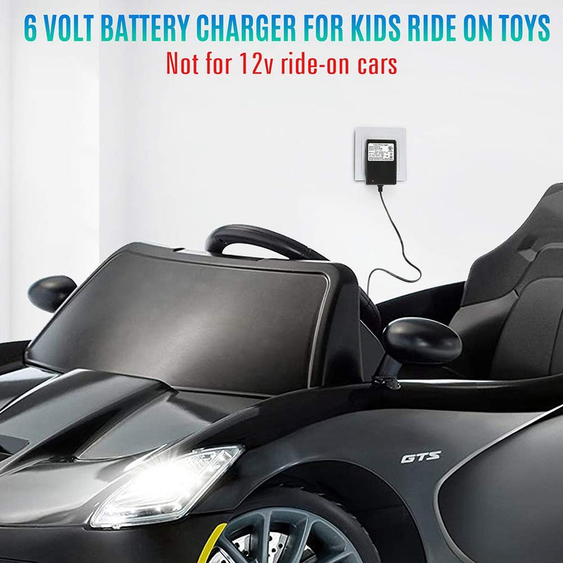 6V Battery Charger Power Supply for Kids Ride-On Toys and Cars Magic Cars 6