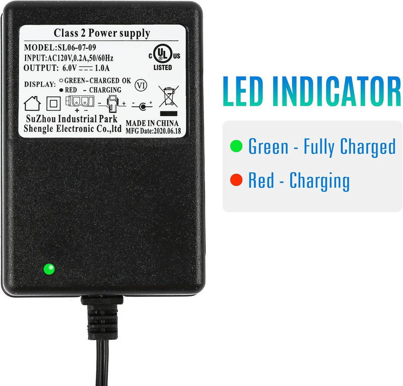 6V Battery Charger for Kids Ride-On Toys and Cars Power Supply Magic Cars 4