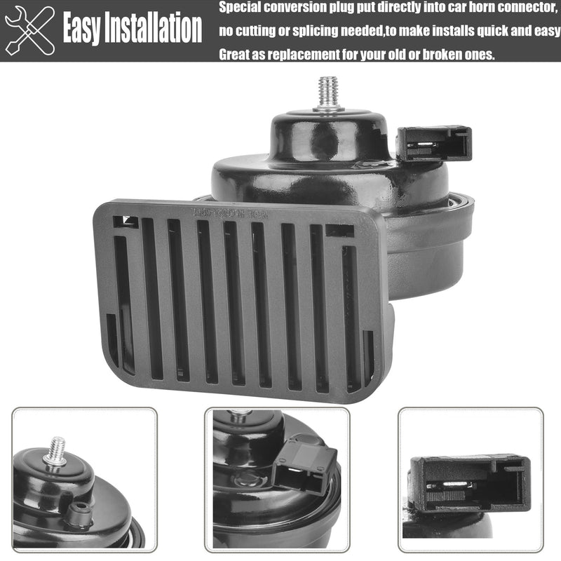 12V Waterproof Electric Car Horn Kit for Toyota with High and Low Tone Snail Horn Magic Cars 3