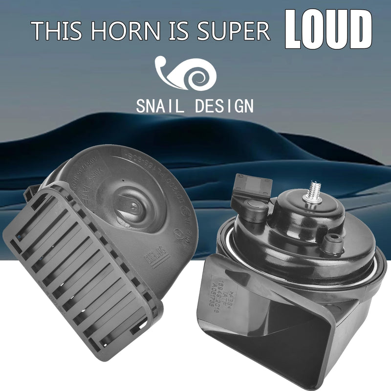 12V Waterproof Electric Car Horn Kit with High/Low Tone Snail Horn for Toyota Magic Cars 3