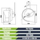 12V Waterproof Electric Car Horn Kit with High/Low Tone Snail Horn for Toyota Magic Cars 7
