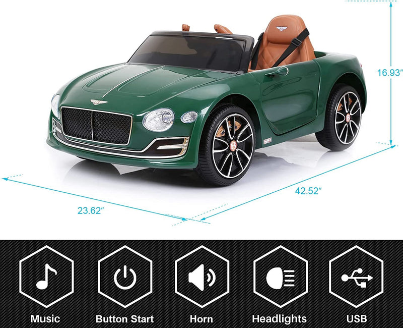 Luxury EXP12 Kids Ride-On Car with 2 Speeds, MP3, Remote Control, and LED Lights Magic Cars 4