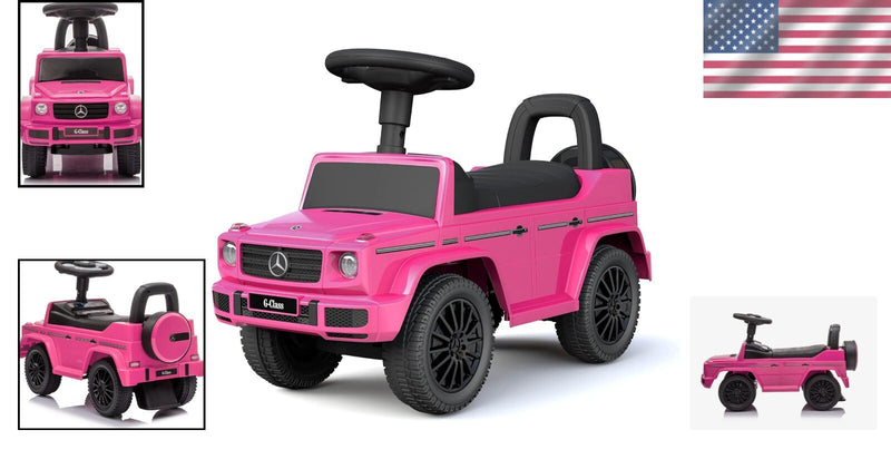 Luxury Pink 3-in-1 Kids Push Car Stroller Ride-On and Walker Magic Cars 1