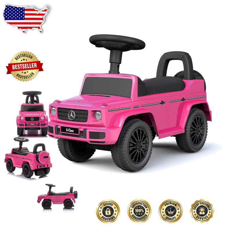 Luxury Pink 3-in-1 Kids Push Car Stroller Ride-On and Walker Magic Cars Variant 0