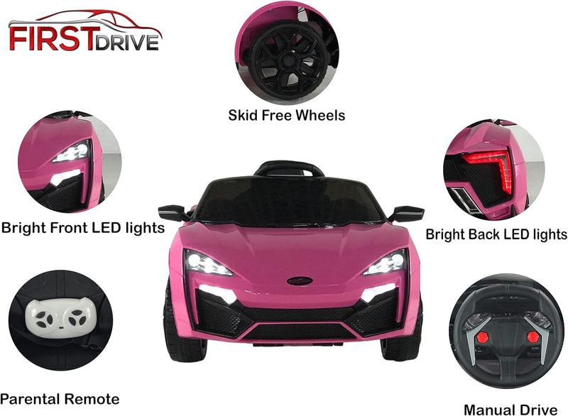 12V Motorized Kids Electric Ride-On Car with Hypersport Style Magic Cars 2