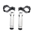 M8 Foldable Silver Motorcycle Foot Pegs Front and Rear Footrests Magic Cars 0