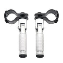 M8 Foldable Silver Motorcycle Foot Pegs Front and Rear Footrests Magic Cars 1