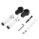 M8 Foldable Silver Motorcycle Foot Pegs Front and Rear Footrests Magic Cars 5