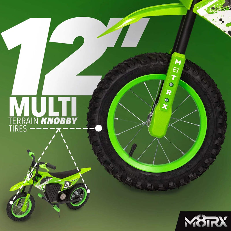 kinderfahrrad cars 2 Battery Bike Free Kids Bike M8TRX Green 12V Mini Electric Child Dirt Bike, Battery Powered Toy