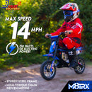 24V Blue Electric Dirt Bike Ride-On Toy Motorcycle for Kids and Teens Magic Cars 1