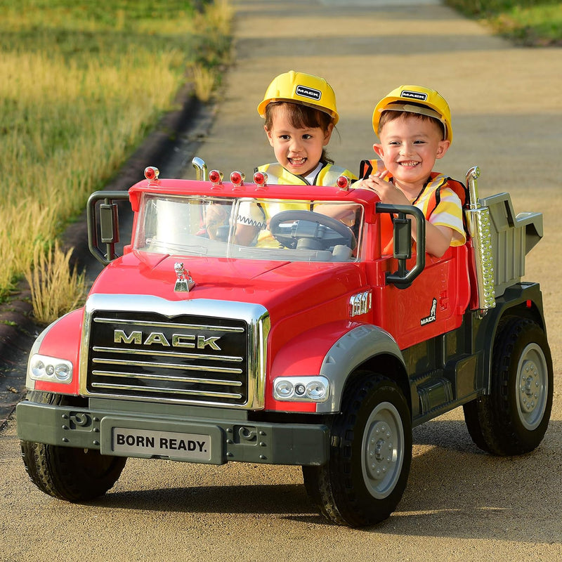 Mack Truck 2 Seater Children's Electric Car W/Mack Hood Ornament