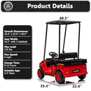 Magic Cars 12V Kids Golf Cart in Red - image 7