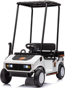 Magic Cars 12V Kids Golf Cart in White - image 1