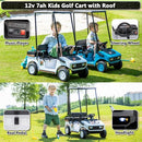 Magic Cars 12V Kids Golf Cart in White - image 4