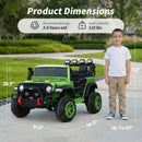 24V 2 Seater Ride On Car Truck for Kids - Army Green - Image 9