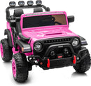 24V 2 Seater Ride On Car Truck for Kids - Hot Pink - Image 1