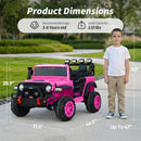 24V 2 Seater Ride On Car Truck for Kids - Hot Pink - Image 9