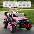 24V 2 Seater Ride On Car Truck for Kids - Light Pink - Image 2