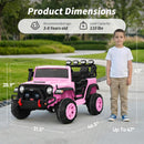 24V 2 Seater Ride On Car Truck for Kids - Light Pink - Image 9