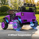 24V 2 Seater Ride On Car Truck for Kids - Purple - Image 3