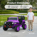 24V 2 Seater Ride On Car Truck for Kids - Purple - Image 9