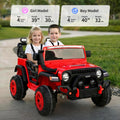 24V 2 Seater Ride On Car Truck for Kids - Red - Image 2