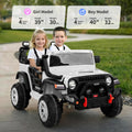 24V 2 Seater Ride On Car Truck for Kids - White - Image 2