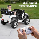 24V 2 Seater Ride On Car Truck for Kids - White - Image 5