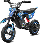 Magic Cars 36V Electric Dirt Bike for Kids, 700W Peak Electric Motorcycle, 3 Speeds, 15.5 MPH & 13.7 Miles, Headlight & Rainbow Ambient Light, Off-Road Ride On Gift for Kids Ages 4-10, UL-2272 Certified, Blue in Blue - image 1
