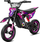 Magic Cars 36V Electric Dirt Bike for Kids, 700W Peak Electric Motorcycle, 3 Speeds, 15.5 MPH & 13.7 Miles, Headlight & Rainbow Ambient Light, Off-Road Ride On Gift for Kids Ages 4-10, UL-2272 Certified, Blue in Pink - image 2