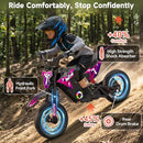 Magic Cars 36V Electric Dirt Bike for Kids, 700W Peak Electric Motorcycle, 3 Speeds, 15.5 MPH & 13.7 Miles, Headlight & Rainbow Ambient Light, Off-Road Ride On Gift for Kids Ages 4-10, UL-2272 Certified, Blue in Pink - image 6
