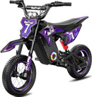 Magic Cars 36V Electric Dirt Bike for Kids, 700W Peak Electric Motorcycle, 3 Speeds, 15.5 MPH & 13.7 Miles, Headlight & Rainbow Ambient Light, Off-Road Ride On Gift for Kids Ages 4-10, UL-2272 Certified, Blue in Purple - image 2