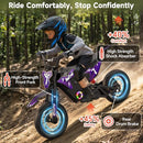 Magic Cars 36V Electric Dirt Bike for Kids, 700W Peak Electric Motorcycle, 3 Speeds, 15.5 MPH & 13.7 Miles, Headlight & Rainbow Ambient Light, Off-Road Ride On Gift for Kids Ages 4-10, UL-2272 Certified, Blue in Purple - image 6