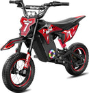 Magic Cars 36V Electric Dirt Bike for Kids, 700W Peak Electric Motorcycle, 3 Speeds, 15.5 MPH & 13.7 Miles, Headlight & Rainbow Ambient Light, Off-Road Ride On Gift for Kids Ages 4-10, UL-2272 Certified, Blue in Red - image 2