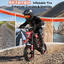 Magic Cars 36V Electric Dirt Bike for Kids, 700W Peak Electric Motorcycle, 3 Speeds, 15.5 MPH & 13.7 Miles, Headlight & Rainbow Ambient Light, Off-Road Ride On Gift for Kids Ages 4-10, UL-2272 Certified, Blue in Red - image 5