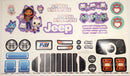 Label Sheet for Power Wheels HPX71 12V Gabbys Dollhouse Jeep Wrangler - Part 3900-8829 - Image 1