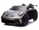Porsche 911 GT3 24V 4x4 Kids Ride On Car with Rubber Tires - Gray - Image 1