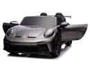 Porsche 911 GT3 24V 4x4 Kids Ride On Car with Rubber Tires - Gray - Image 6