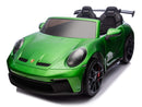 Porsche 911 GT3 24V 4x4 Kids Ride On Car with Rubber Tires - Green - Image 1